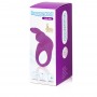 happy rabbit - rechargeable vibrating rabbit cock ring purple