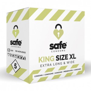 Prezervatīvi safe - king size xl 5 pcs