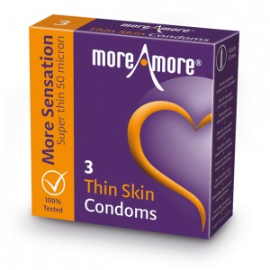 Moreamore - condom thin skin 3 pcs