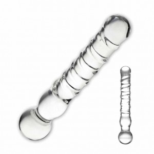 Glas - joystick clear glass dildo