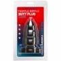 Triple Ripple Butt Plug - Large - Black