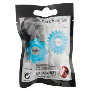 Dzimumlocekļa gredzens uzmava cock ring set pack of 2