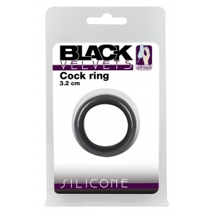 Dzimumlocekļa gredzens uzmava black velvets cock ring 3.2 cm
