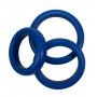 Dzimumlocekļa gredzens uzmava 3 blue silicone rings