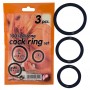 Dzimumlocekļa gredzens uzmava silicone cock ring set 3 pcs