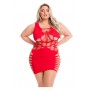 DYNAMITE DIVA DRESS RED, PLUS SIZE