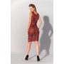 GP PRINTED DATEX STRIPED DRESS RED, L