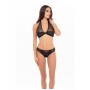 MIDNIGHT HALTER 2PC BRA SET BLACK, M/L