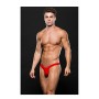 MICROFIBER LOWRISE ZIP THONG RED L/XL