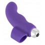 Violets pirkstu vibrators ar izliektu galu g-vietas stimulēšanai