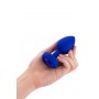 B-VIBE VIBRATING JEWEL PLUG L/XL NAVY