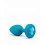 B-VIBE VIBRATING JEWEL PLUG S/M TEAL