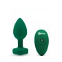 B-VIBE VIBRATING JEWEL PLUG M/L EMERALD GREEN