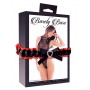 BARELY BARE PEEK A BOO LACE TEDDY BLACK
