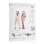 White Mesh Bodystocking With Open Crotch