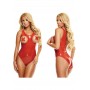 Latex Body With Open Cups - Red