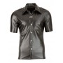 Erotiskie vīriešu krekli bodiji seksīgie imitat. leather men´s shirt m