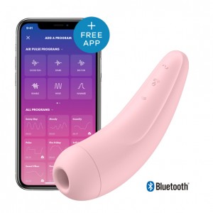 Klitora gaisa stimulatori Satisfyer - Curvy 2+ Air Pulse Stimulator + Vibration Pink