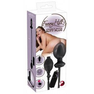 Piepūšams stimulators vibrators fanny hill´s butt plug black