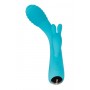 Vibrators ar klitoras stimulatoru ŪDENS 18cm Zils