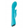 Vibrators ar klitoras stimulatoru ŪDENS 18cm Zils