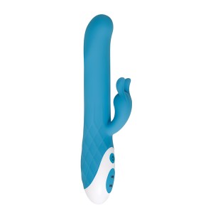 Vibrators ar klitora stimulatoru MĪKSTAIS 13.0cm Zils