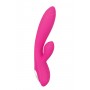 Vibrators ar klitoras stimulatoru KĀRDINOŠAIS 14.0cm Rozā
