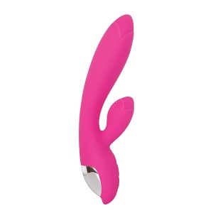 Vibrators ar klitoras stimulatoru KĀRDINOŠAIS 14.0cm Rozā