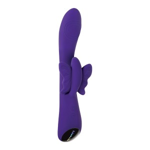 Vibrators ar klitoras stimulatoru A&E 13cm Violēts